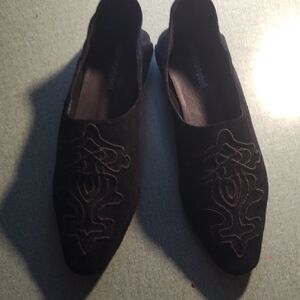 Jeffrey Campbell For Free People Embroidered Black Loafers 8.5